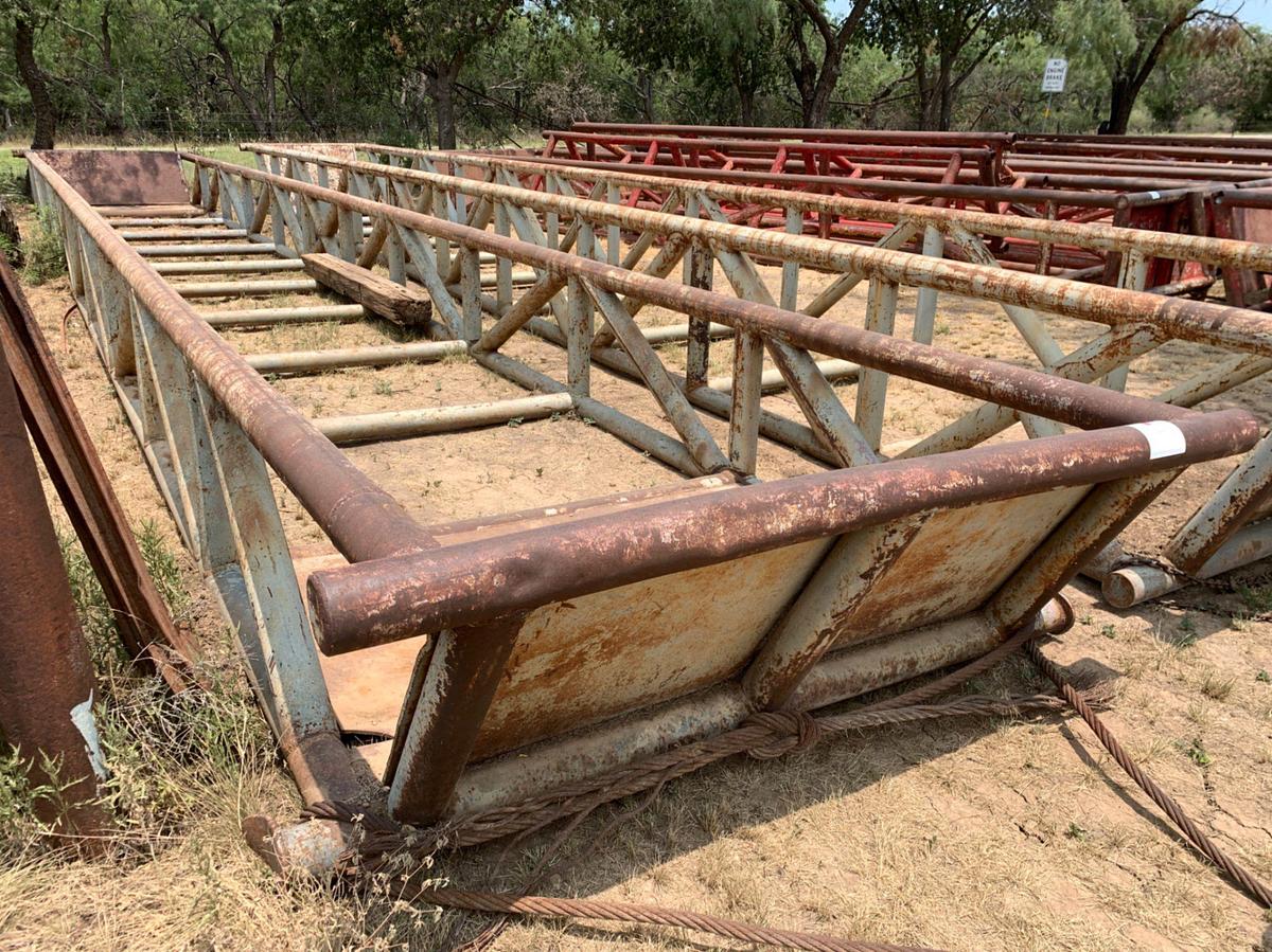 Used 50’ x 8’ x 3’ Skidded Pipe Tub
