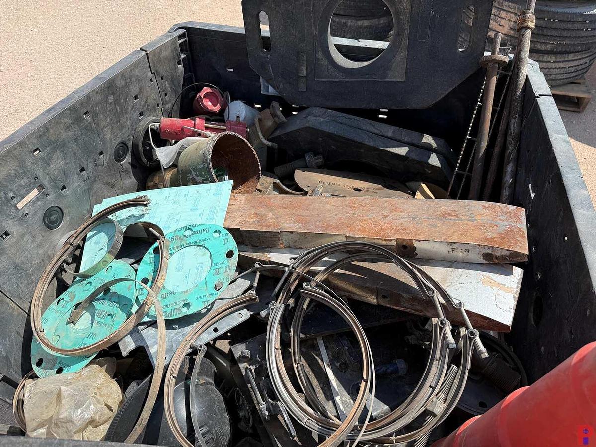 Used CRATE OF COILED TUBING SMALL PARTS, GASKETS, BOLTS, BRACKETS, MISC.