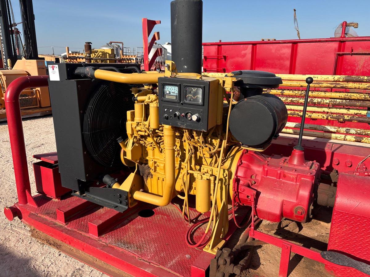 Used Gardner Denver TEE triplex pump unit, skidded