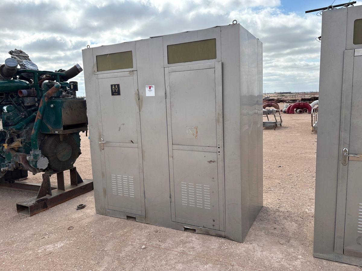 Used 7’ x 4’ x 8’ 2-room portable restroom