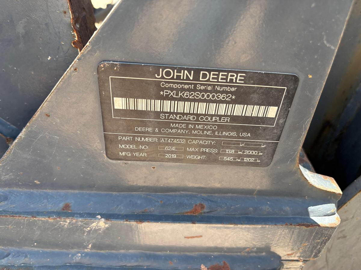 Used 2019 JOHN DEERE 624L WHEEL LOADER