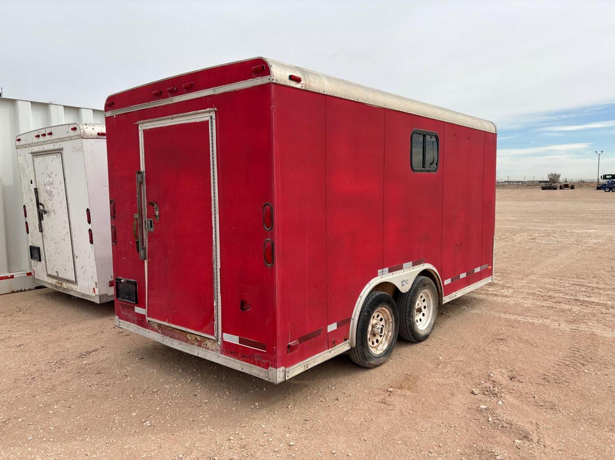 Used 14’ x 7’ T/A bumper pull crew trailer