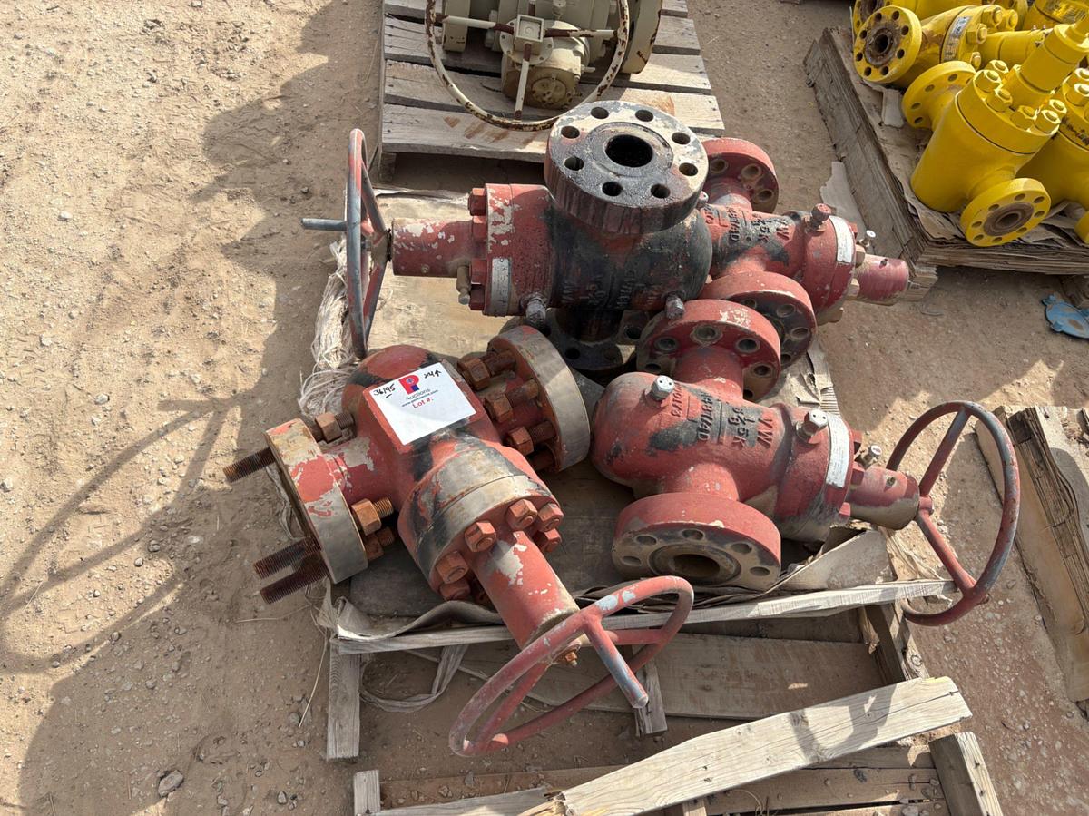 Used (4 pallets) of assorted 2-9/16” 5m to 4-1/16” 5m gate valves