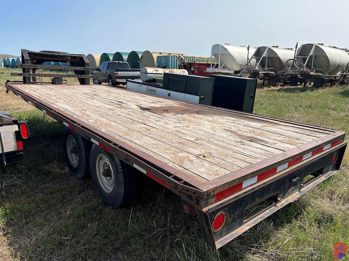 Used 20'L X 8'W T/A FLATBED GOOSENECK TRAILER