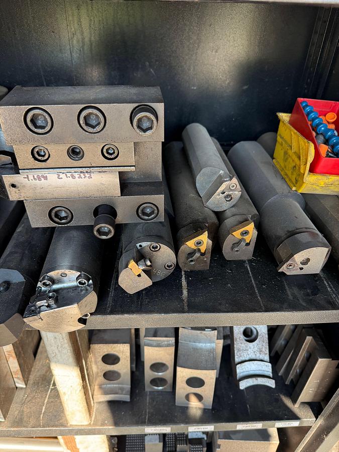 Used Lot w/ (50+) CNC LATHE CUTTING TOOLS, ADAPTERS, JAWS, BARS, & RELATED