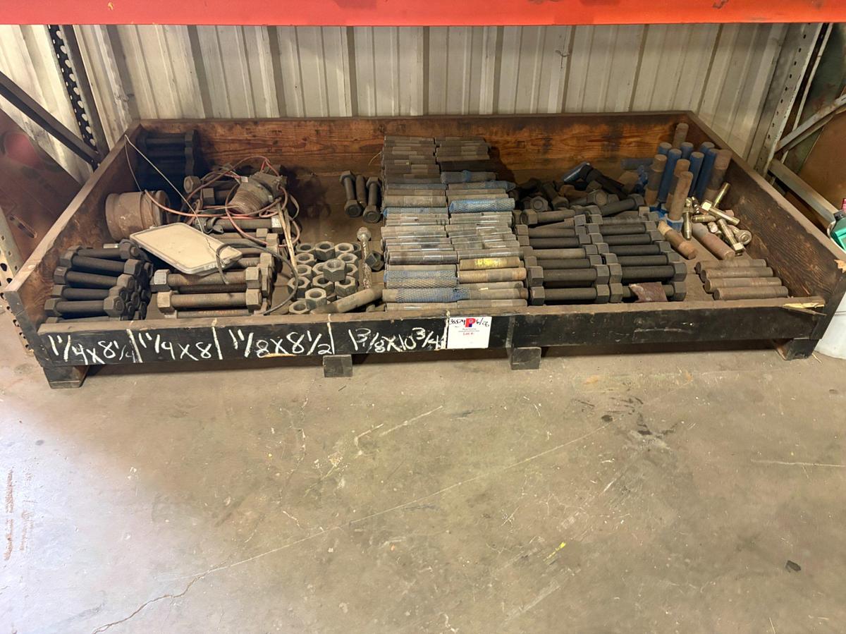 Used Pallet of assorted stud bolts & nuts