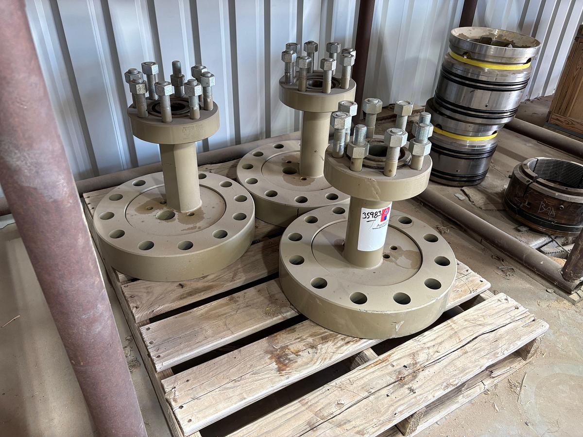 Used (3) 7-1/16” x 2-9/16” 5m esp flanges w/ sonic connectors