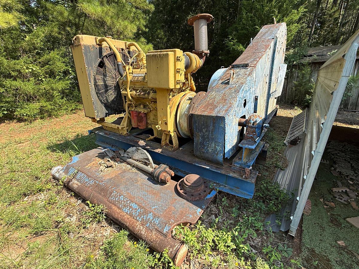 Used CONTINENTAL EMSCO C-375 DUPLEX MUD PUMP P/B CATERPILLAR 3408 DITA, SKIDDED