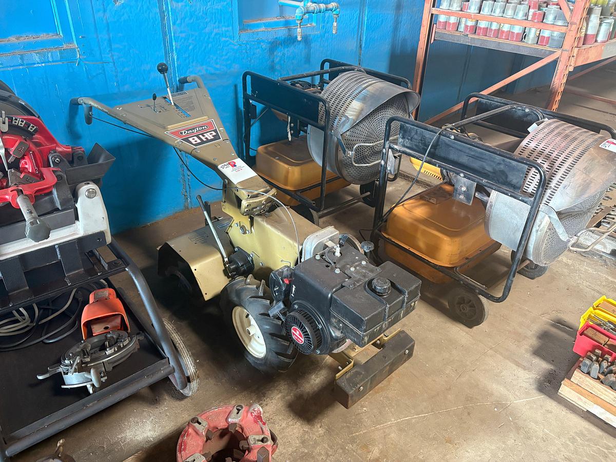 Used Dayton 3Z643A-L148B 8hp rear tine tiller