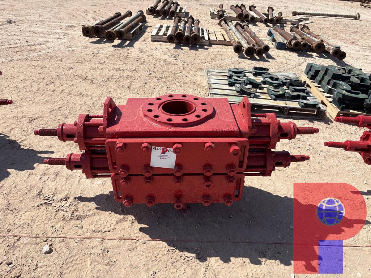 Used 7-1/16” 5K DOUBLE HYDRAULIC BOP W/ 2-1/16” 5K GATE VALVE