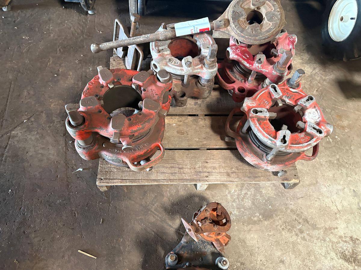 Used Set of (2) ridgid manual pipe threaders, 2-1/2” to 4”