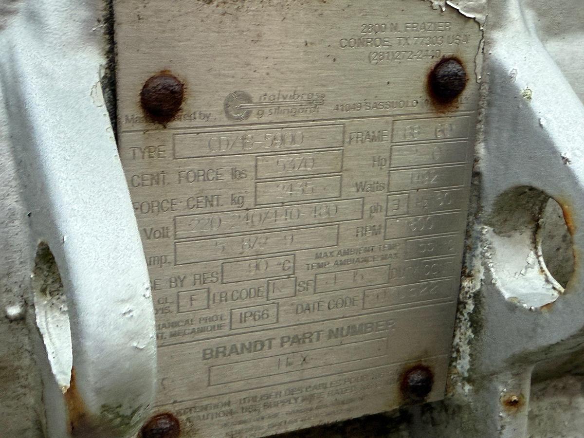 Used 2007 NOV BRANDT COBRA 3-PANEL 95” X 66” X 63” SHALE SHAKER & (1) PARTS SHALE SHAKER