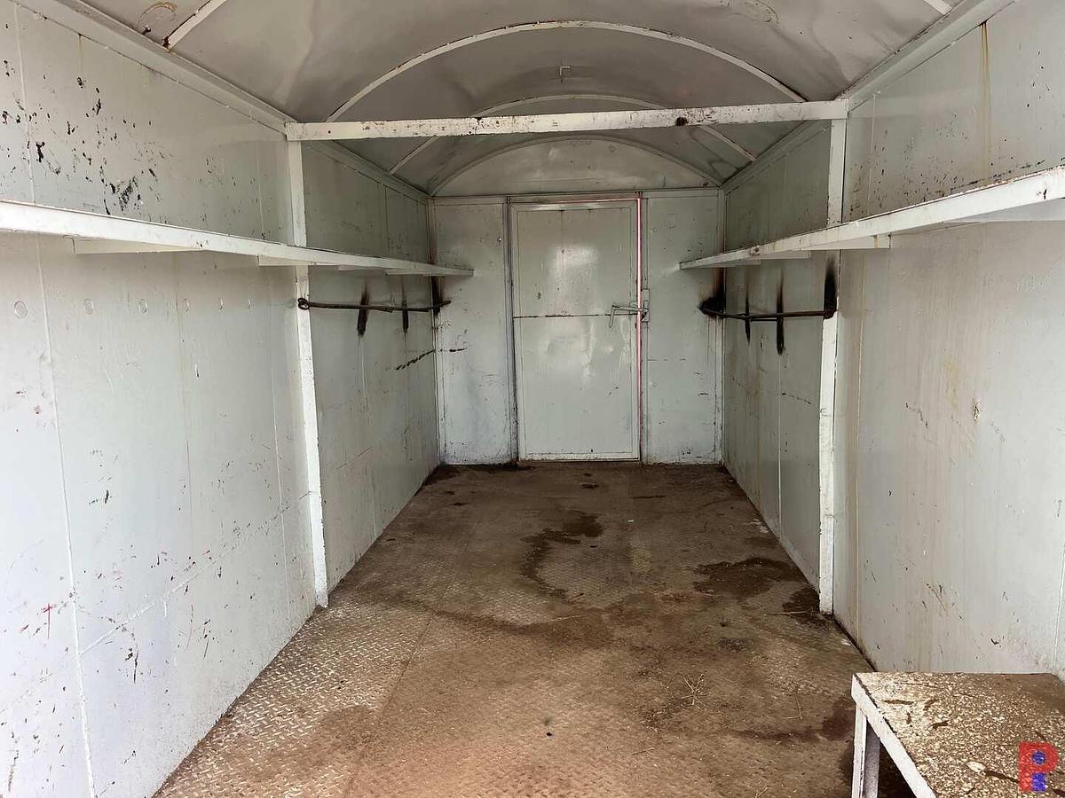 Used 22X7X8.5H STEEL PARTS ROOM/ DOG HOUSE, SKIDDED