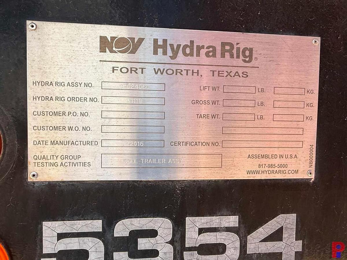 Used 2015 HYDRA RIG HR6100 15K 2-3/8" COIL TUBING TRAILER