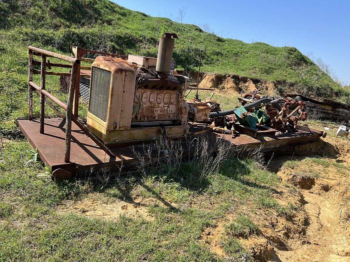 Used 7' X 25' SKID W/ DETROIT MOTOR & INCOMPLETE PUMP