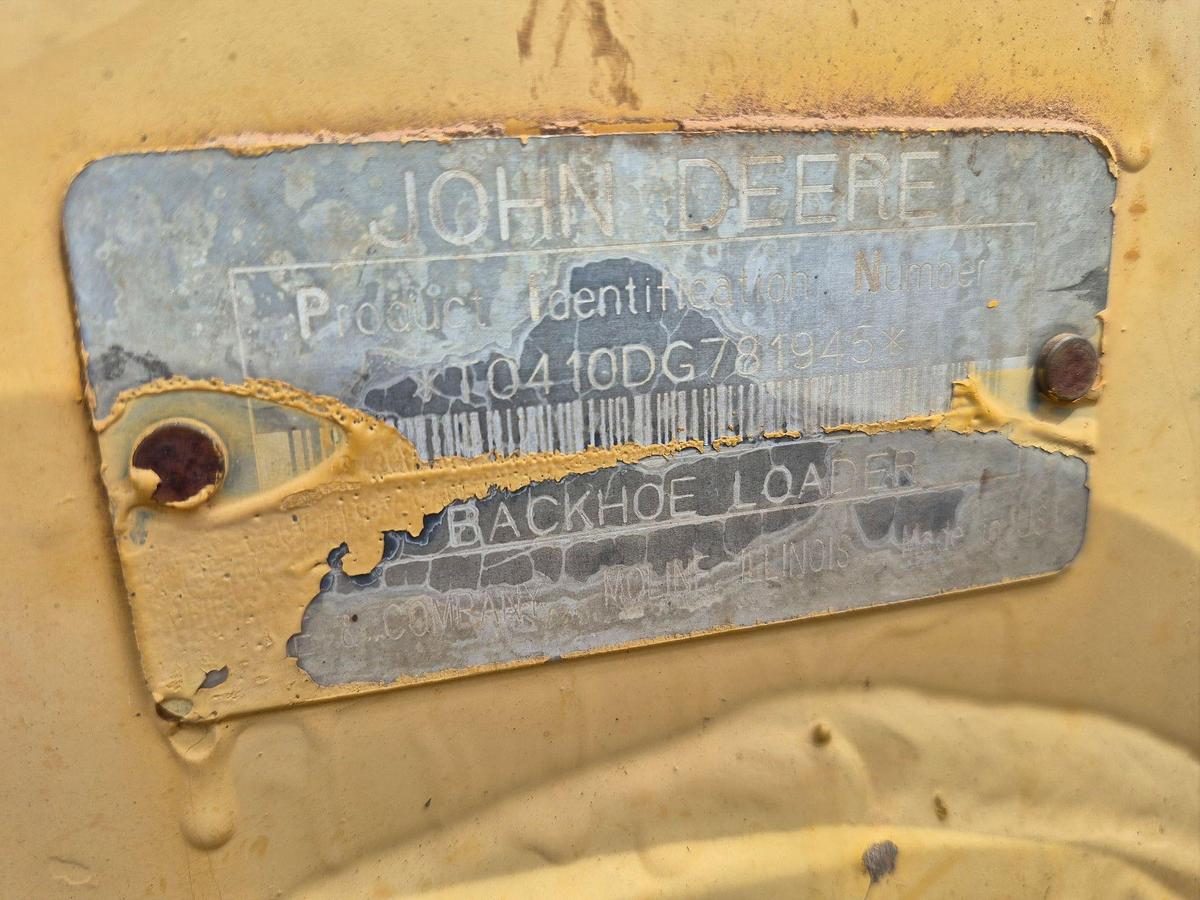Used John Deere 410D ExtendaHoe 4x4 Backhoe