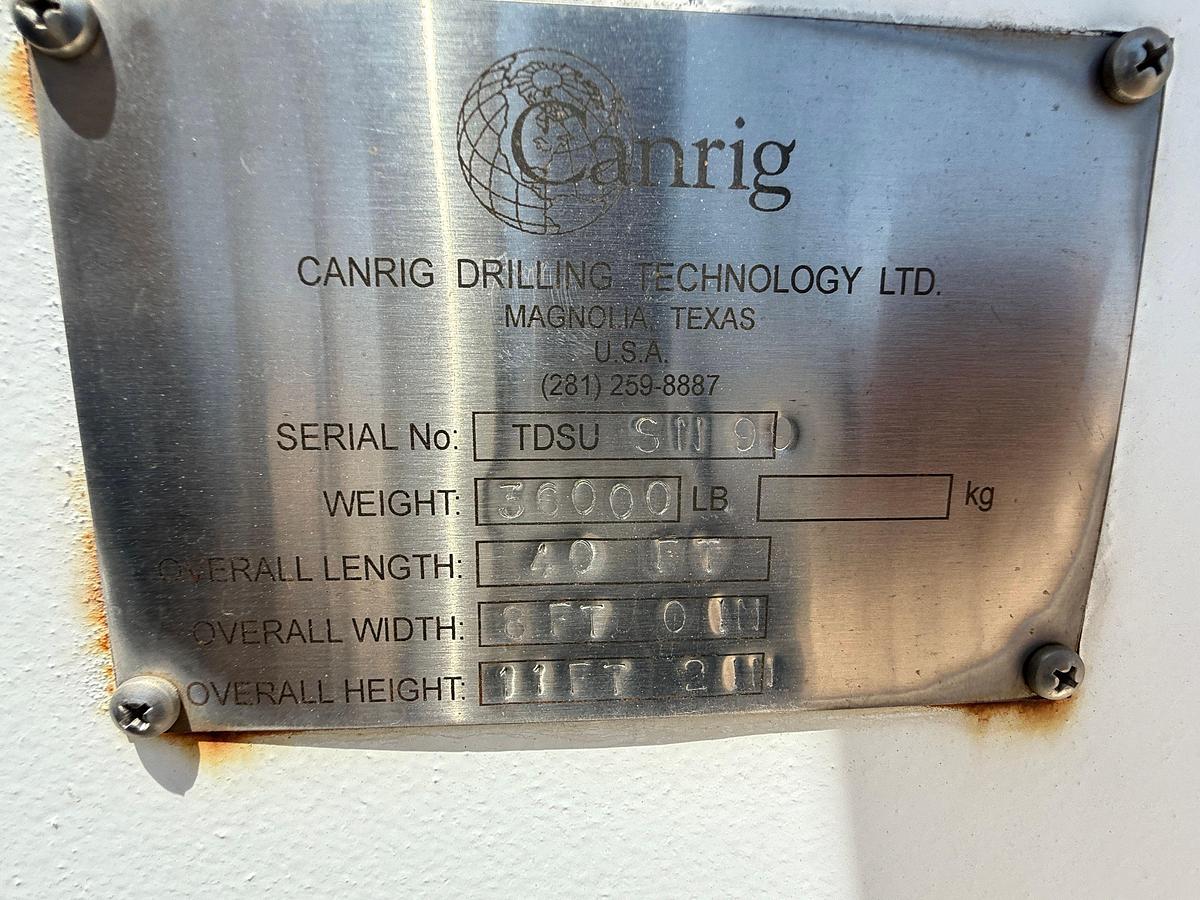 Used CANRIG 1050E-500 500-TON 6-5/8 REG 5K WP TOP DRIVE ASSEMBLY