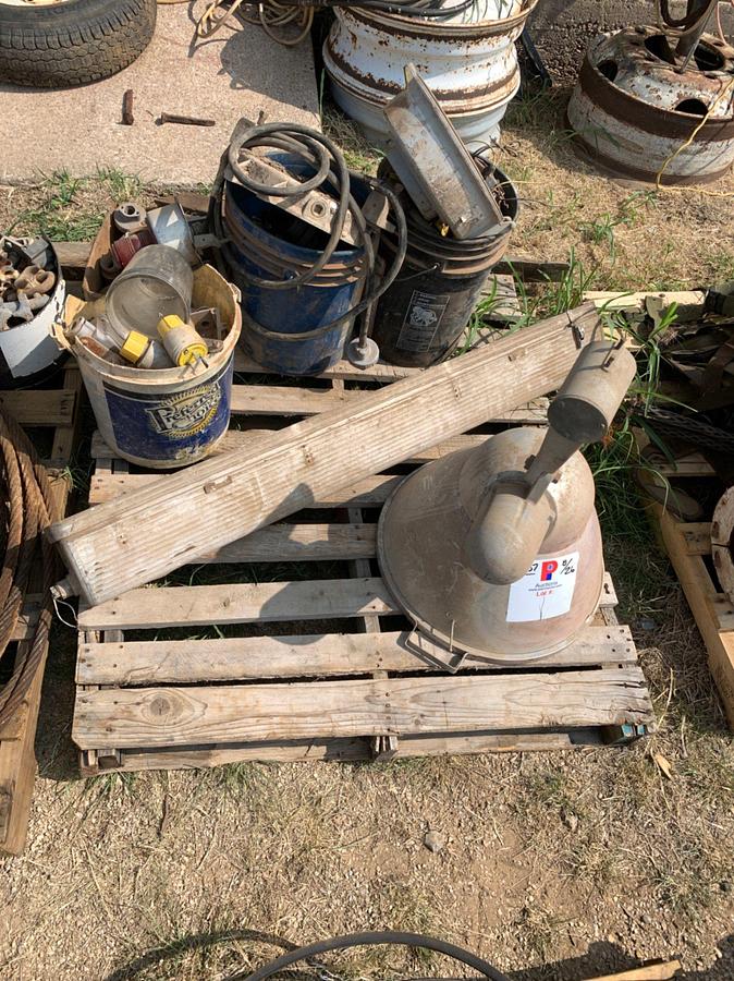 Used (6) Pallets of Truck Parts, Fittings, Wire Cable, and Rig Lights