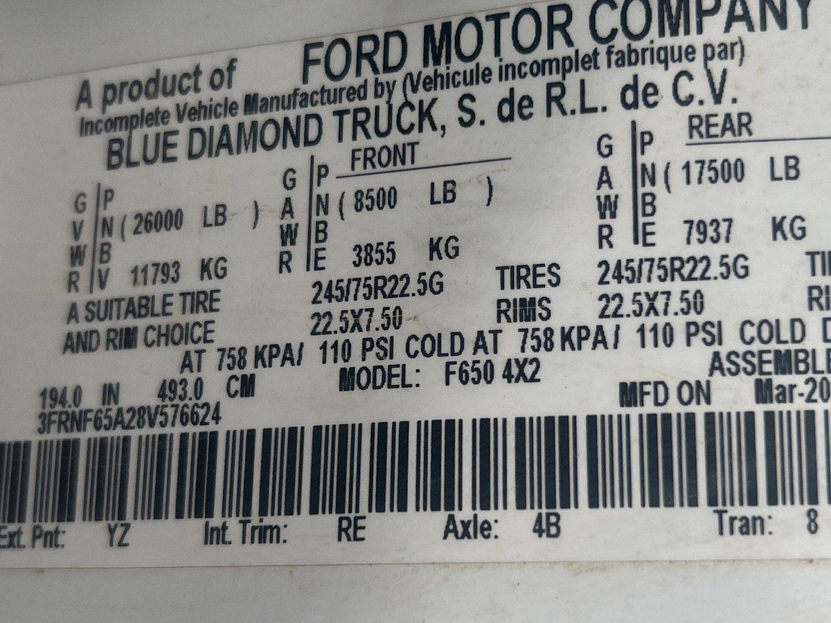 Used 2008 FORD F-650 SUPER DUTY TRUCK WITH TOOL BED, 7,754 Miles!