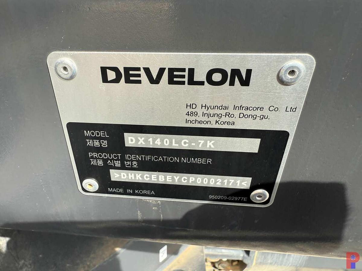 Used (NEW) 2024 DEVELON DX140LC-7K EXCVATOR **3 YEAR 5000 HOUR FULL WARRANTY**