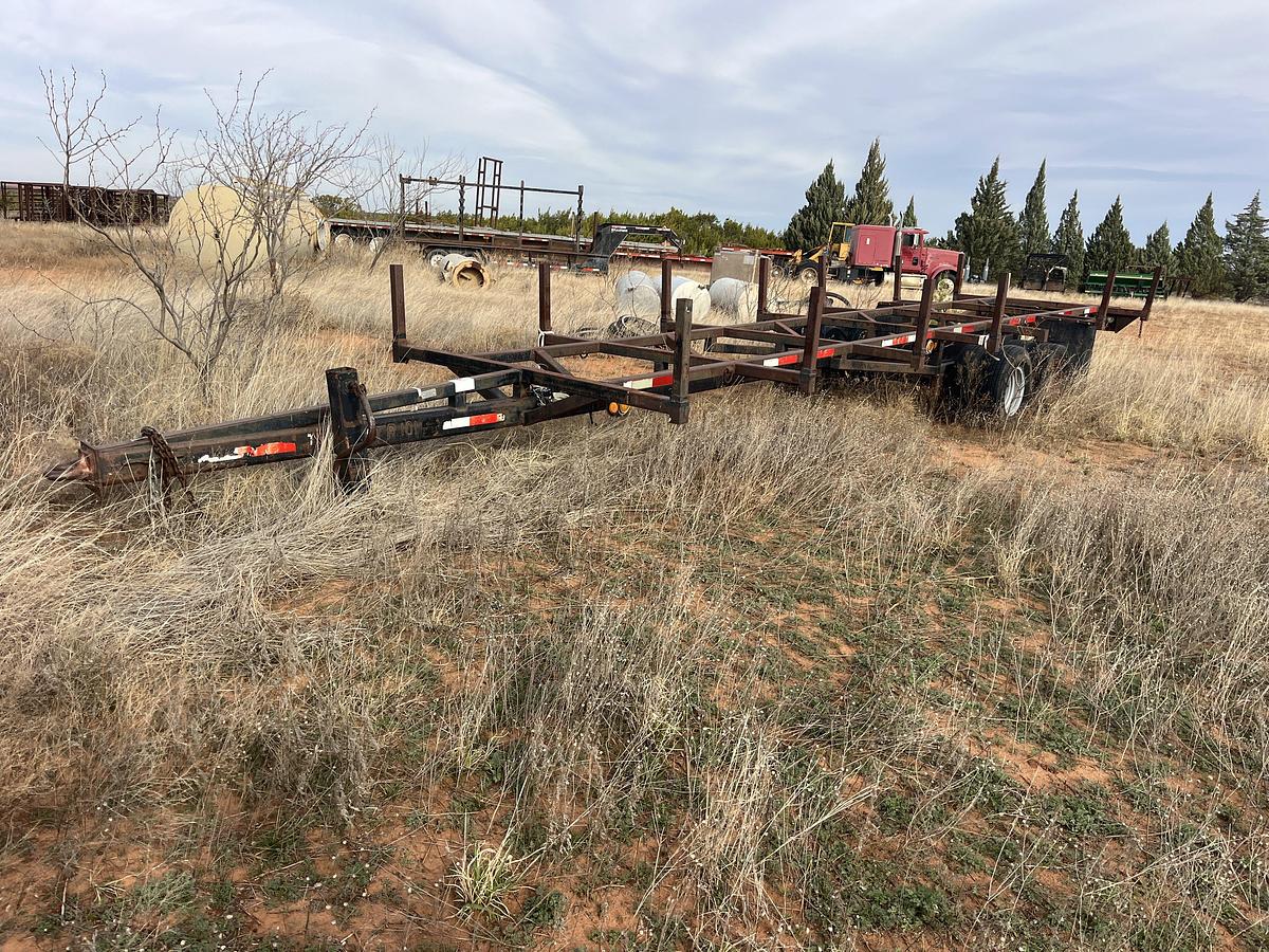 Used 1998 SHOPBUILT 32’ Tandem Dual Wheel Pipe Trailer