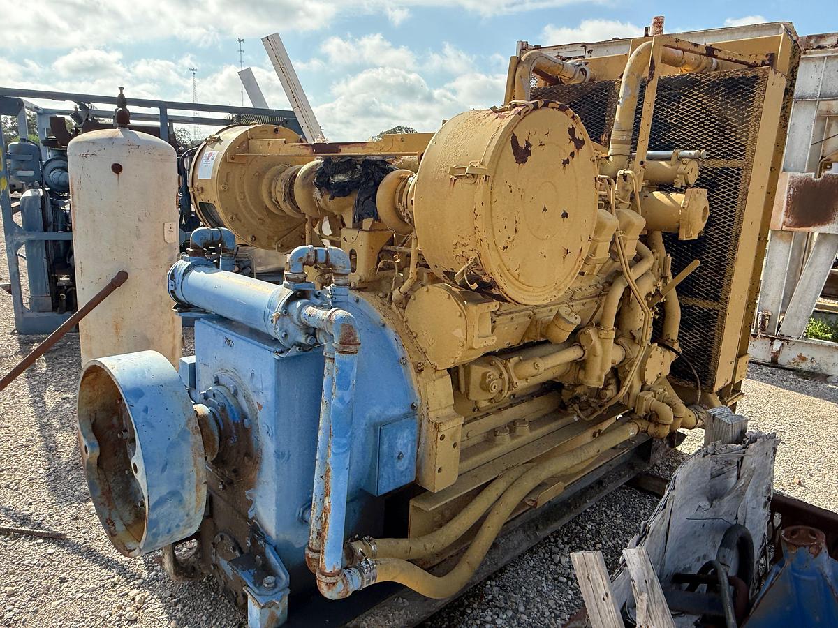 Used CATERPILLAR 3508 DI TTA DIESEL ENGINE W/ NATIONAL C-245-125 TORQUE CONVERTER & RADIATOR