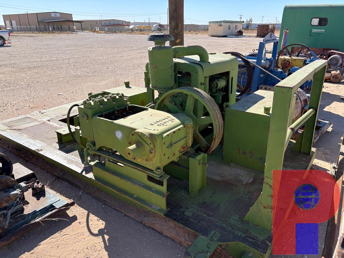 Used GARDNER DENVER PW-172 TRIPLEX PUMP, SKIDDED