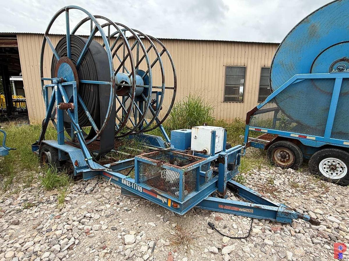 Used 2014 LUTTRELL WELDING SERVICES 19’ X 96” T/A BUMPER PULL HYDRAULIC REEL TRAILER