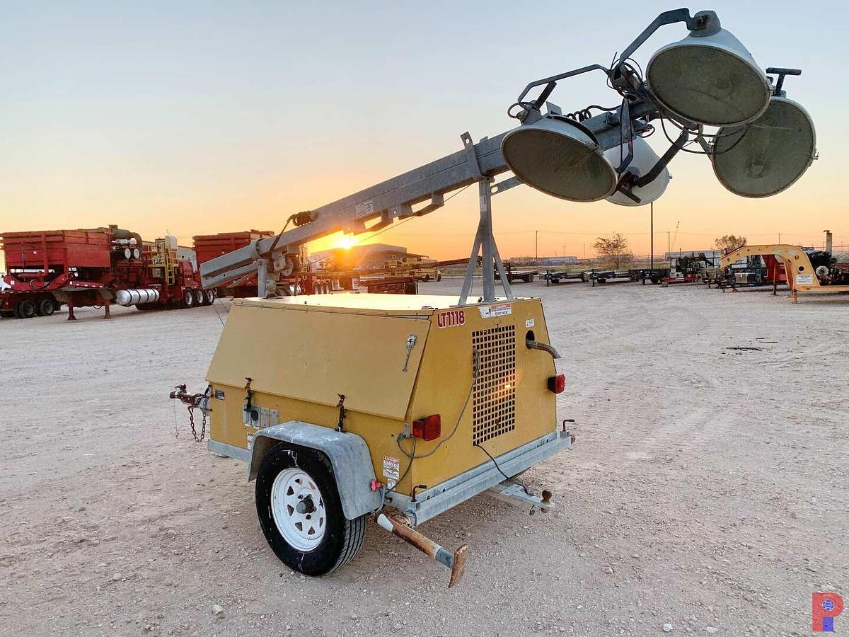 Used WARREN POWER SYSTEMS WPW84MH 8KW S/A BUMPER PULL LIGHT TOWER