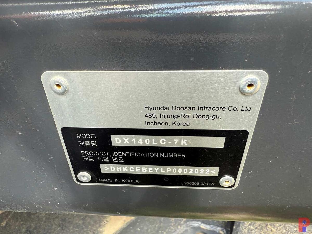 Used (NEW) DEVELON DX140LC-7K EXCAVATOR