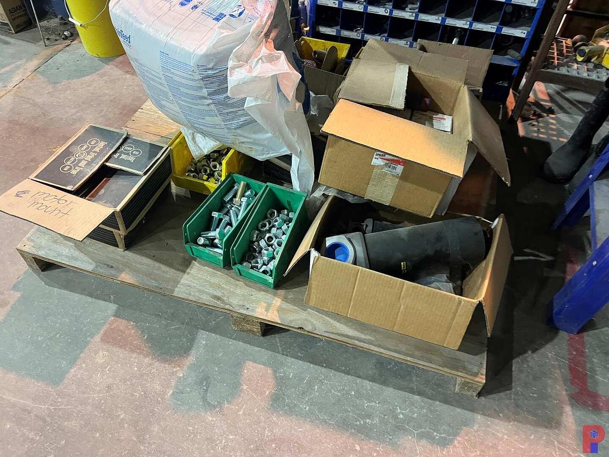 Used LOT OF ASSORTED HAND TOOLS, SHOP TOOLS, BOLT BINS, SHOP VACS ETC.