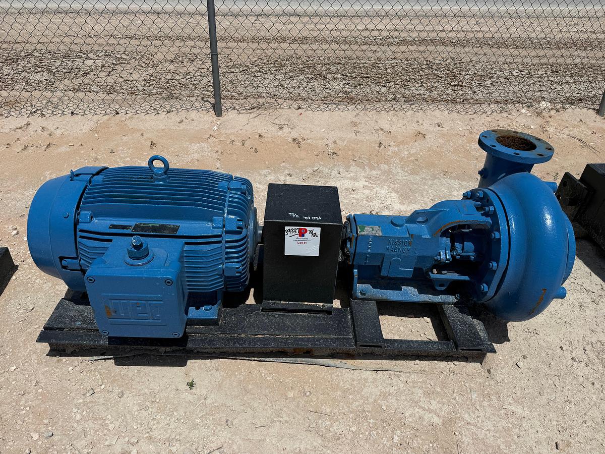 Used MISSION MAGNUM 8x6x14 CENTRIFUGAL PUMP P/B 60-HP ELECTRIC MOTOR