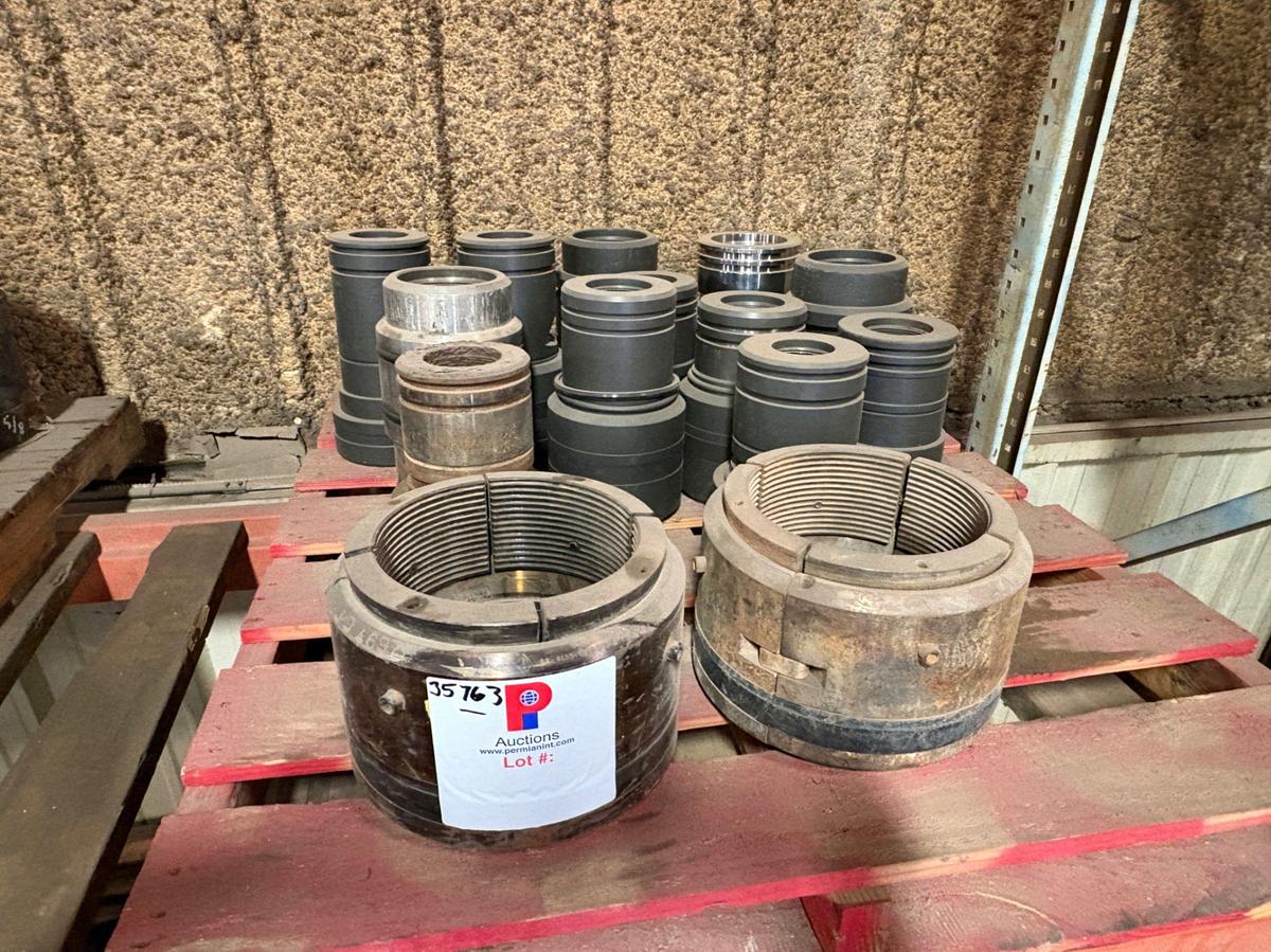 Used (2) pallets with assorted C21 & C22 casing slips & TC1W hangers