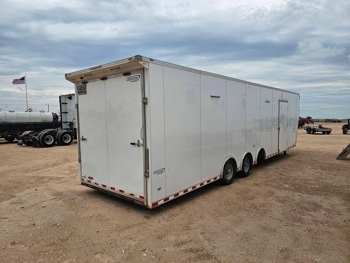 Used 2020 BRAVO TRAILERS 40’ X 102” 3-AXLE ENCLOSED GOOSENECK TRAILER