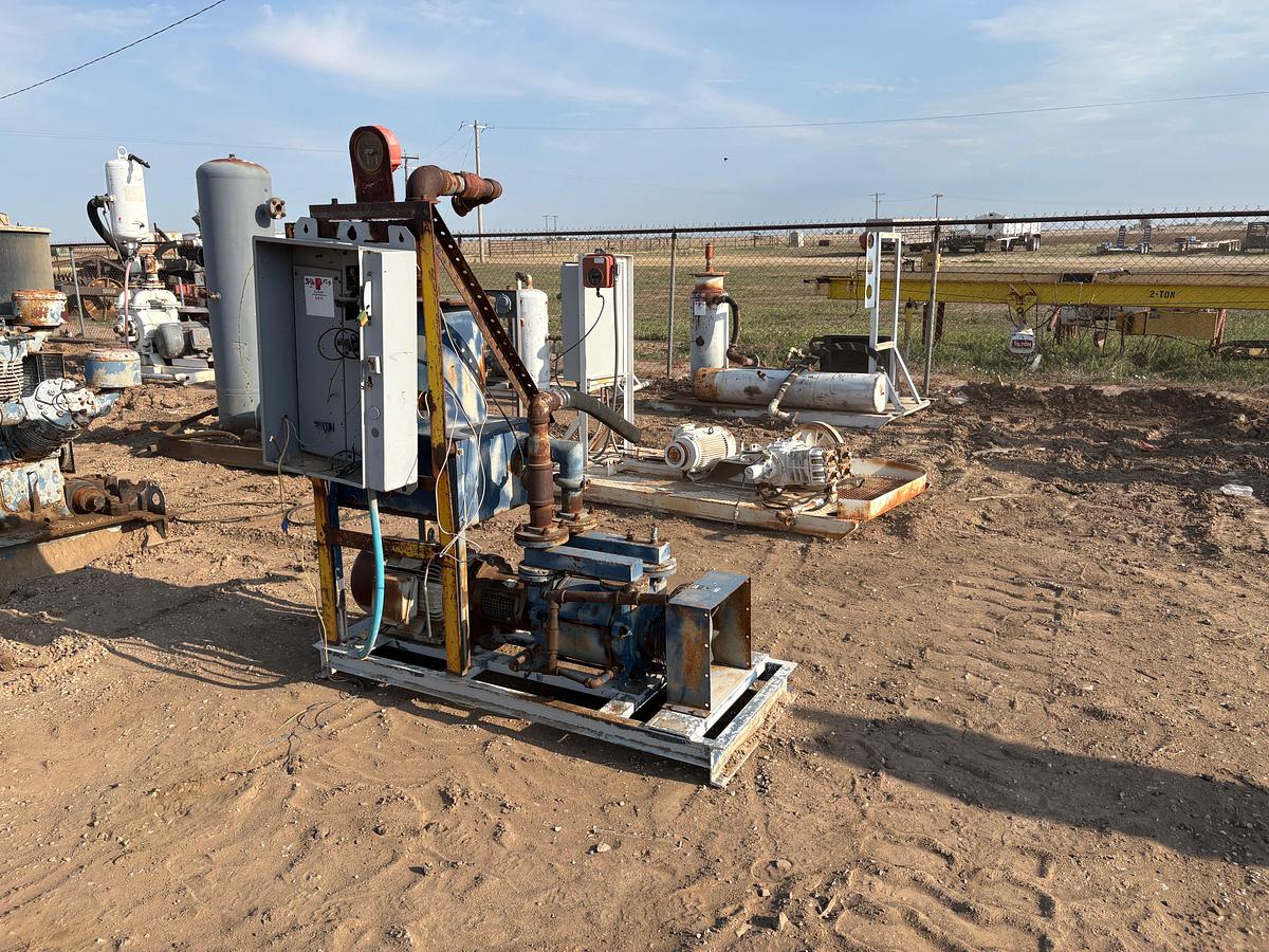 Used (3) skidded air compressor units, incomplete