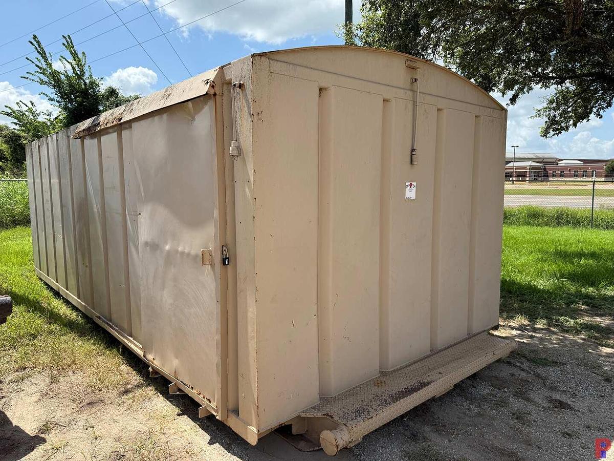 Used 24’L X 10.6’W X 9’H SKIDDED DOGHOUSE W/ OPEN SIDE SLIDING DOORS