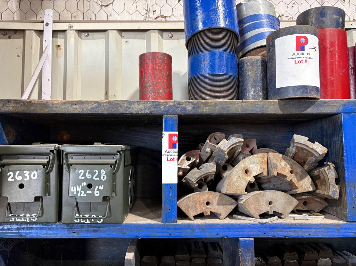 Used Assorted slip dies & inserts