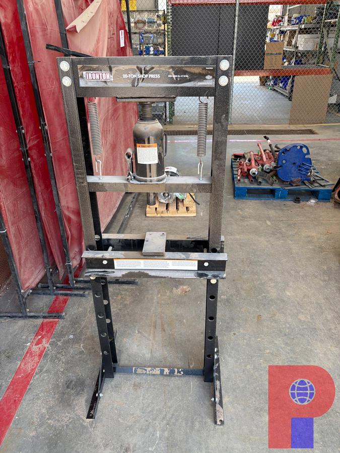 Used IRONTON 20-TON MANUAL HYDRAULIC PRESS