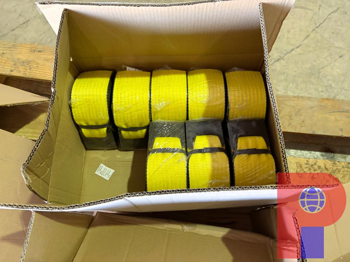 Used (22) 4” RATCHET STRAPS & (3) UNUSED WINCH BARS