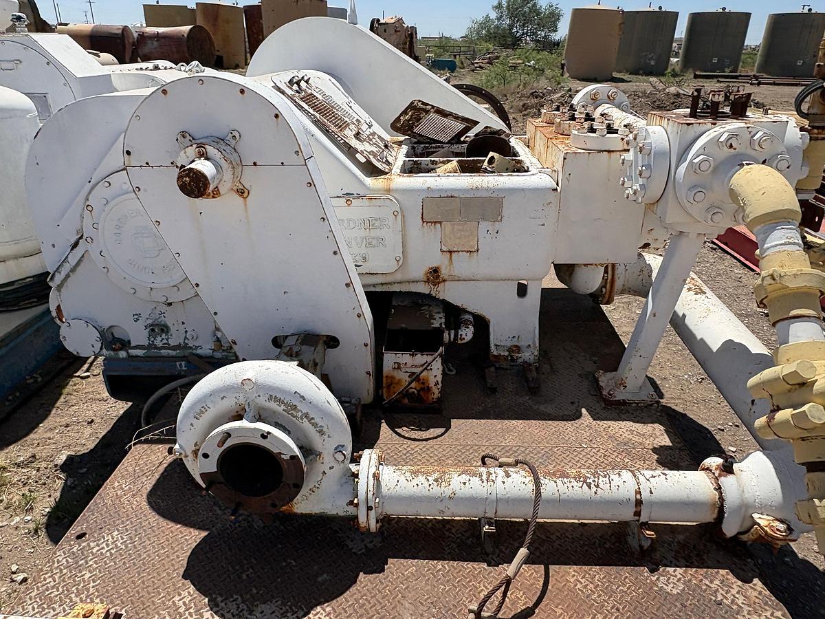 Used Gardner Denver pz9 triplex mud pump, mtd on 35’ x 12’ skid