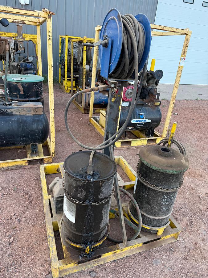 Used (3) 4.4’ x 3.9’ GREASE LUBE SKIDS F/ PARTS