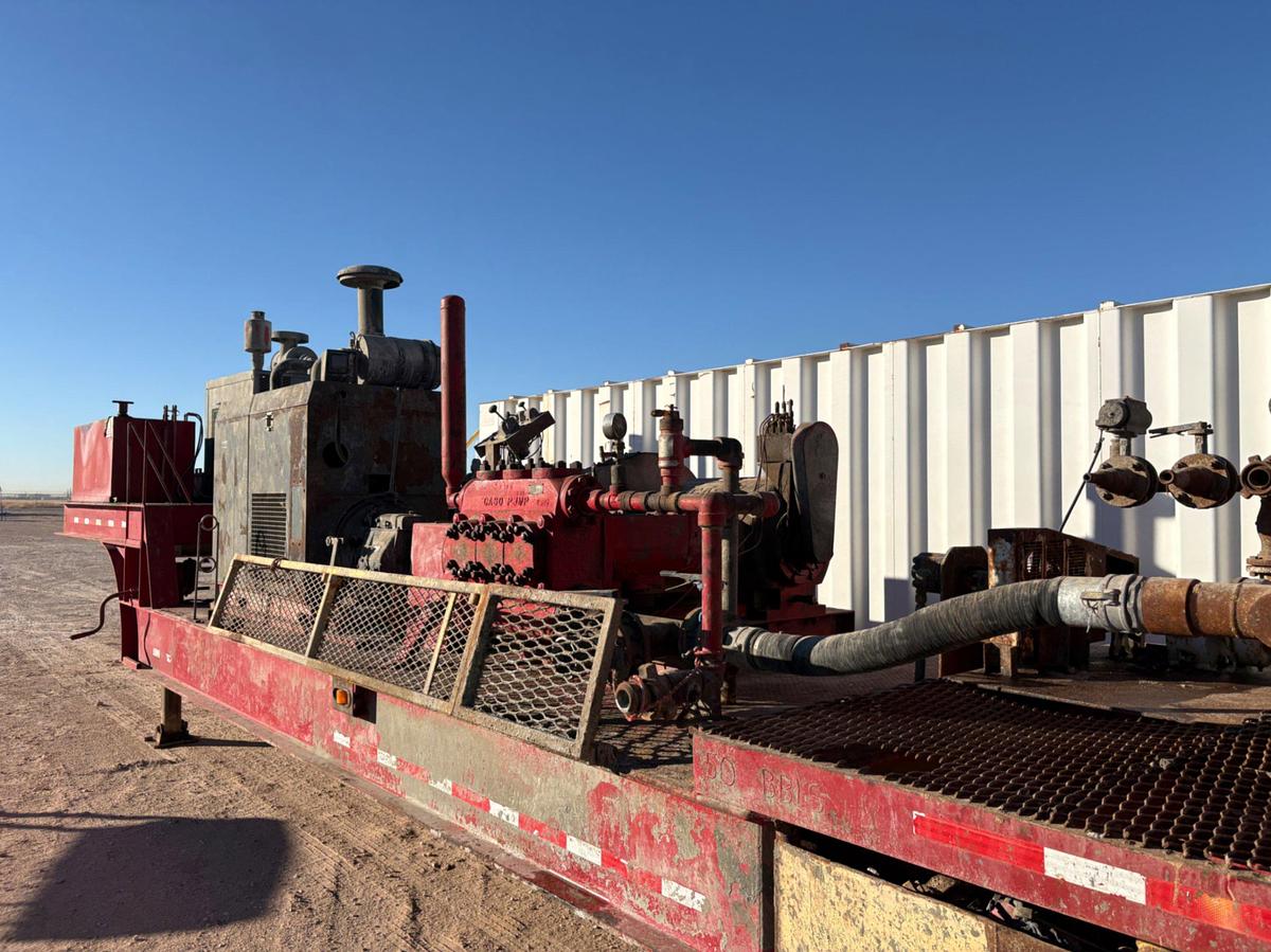 Used GASO TRIPLEX PUMP MTD ON 45’ T/A STEPDECK TRAILER