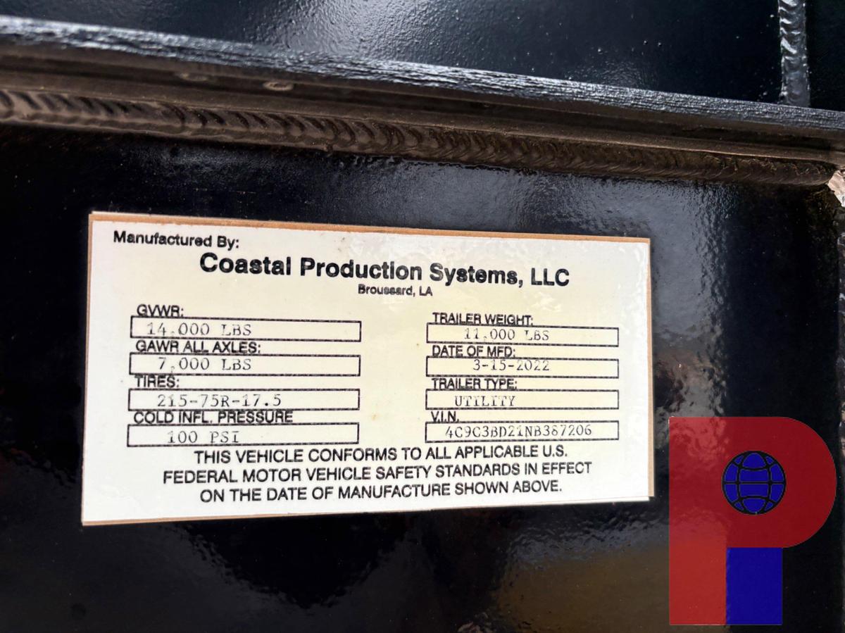 Used 2022 COASTAL  T/A GOOSENECK 640 HP WATER TRANSFER PUMP TRAILER