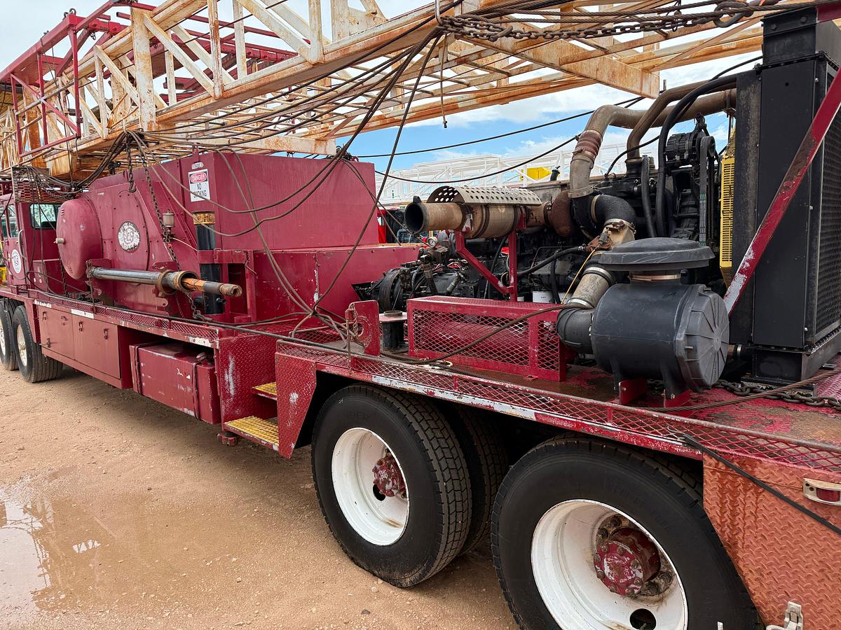 Used 1980 COOPER LTO-350 DD 96'-205K 4-AXLE DRIVE-IN WELL SERVICE WORKOVER RIG