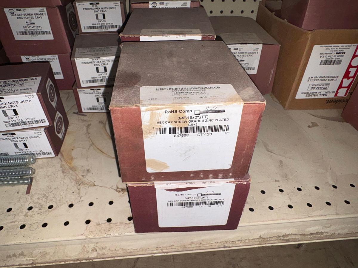 Used Bolt bin w/ (1000+) unused nuts, bolts, & washers