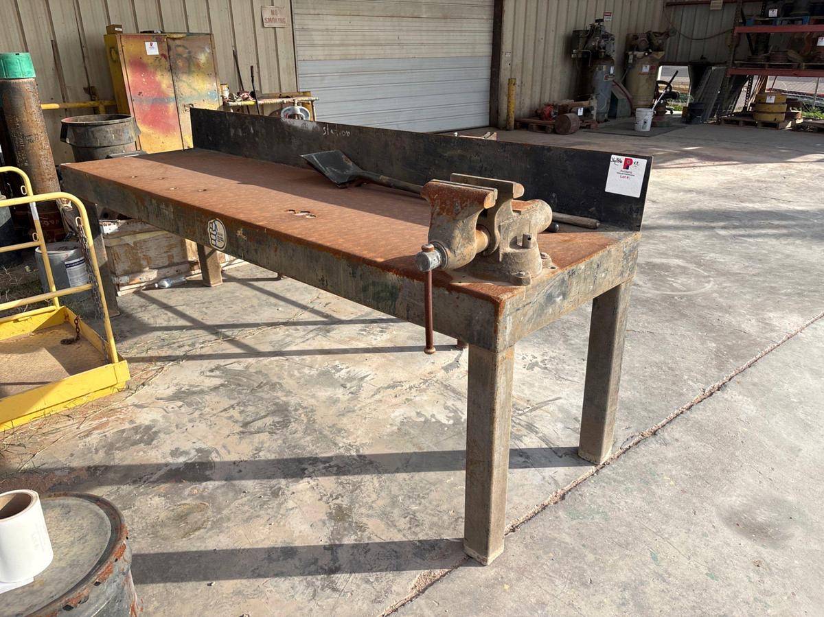 Used 10’ x 32” x 3’ work bench & 6’ x 2’ x 3’ work bench