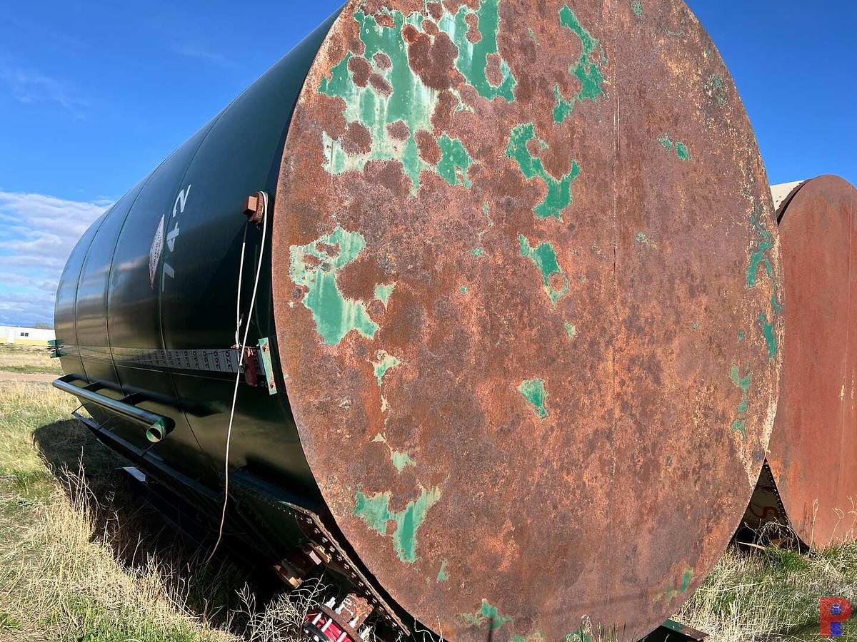 Used SKIDDED 12’DIAMETER X 20’H 400BBL VERTICAL STORAGE TANK