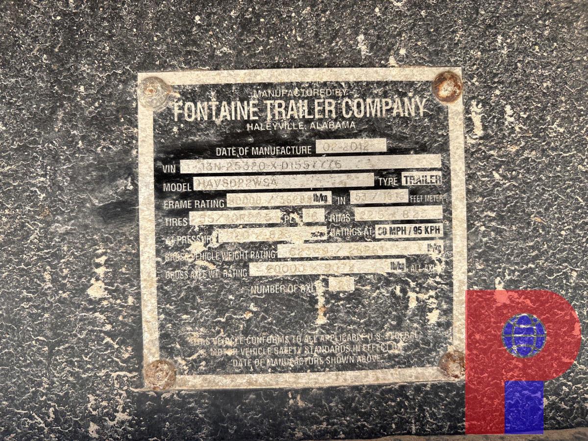 Used 2013 FONTAINE 53’ X 102” T/A STEP DECK TRAILER