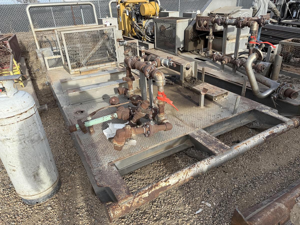 Used 25’ X 8’ HEAVY DUTY OILFIELD PUMP SKID