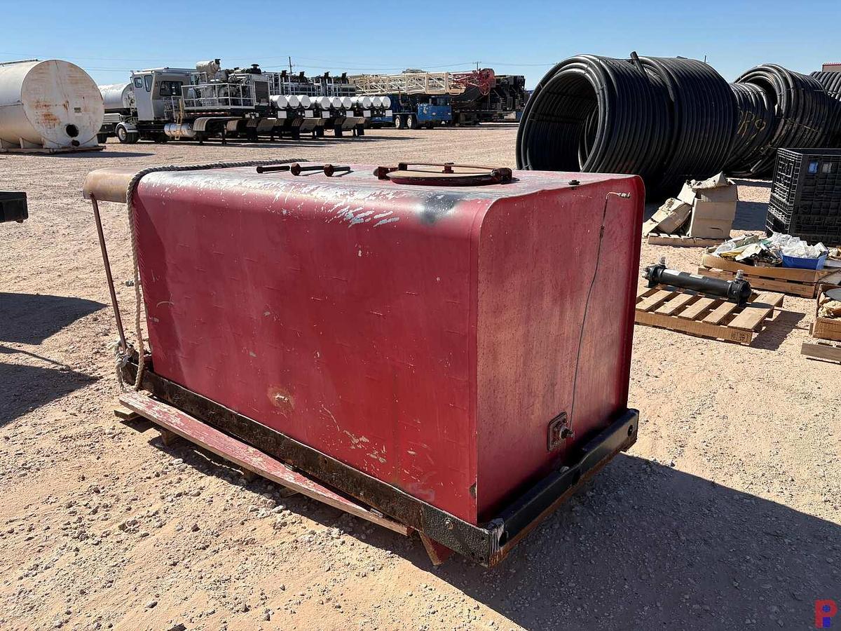 Used 80” X 45” X 45” OIL TANK W/ BEAN TRANSFER PUMP & HONDA GAS ENGINE